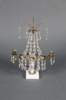 Kerzenleuchter mit Prismenbehang