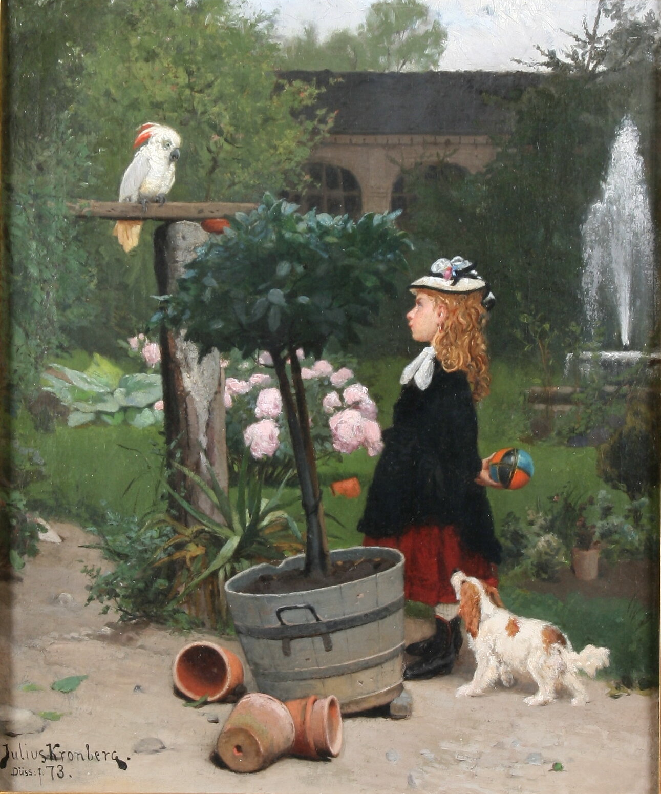 Julius Kronberg (1850-1921), "Der neue Spielkamerad", 1873