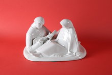 Porzellan, Schwarzburger Werkstätten, Ernst Barlach, russisches Bauernpaar, 20. Jahhrundert, Plastik, Skulptur