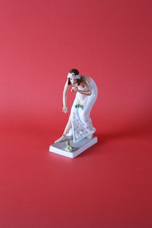 Porzellan, Rosenthal, Kleinplastik, Schlangebeschwörerin, 20. Jahhundert, B. Boess